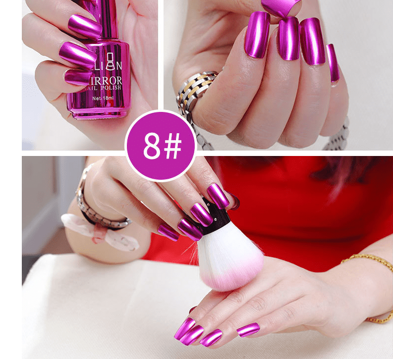 Shiny Mirror Finish Silver Nail Polish