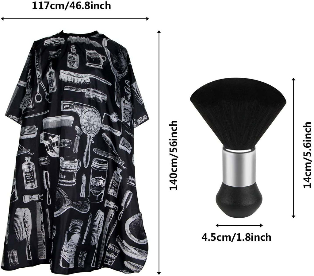 Professional Hair Cutting Cape With Neck Duster Brush, Salon Barber Cape, Hair Cutting Accessories -Ban On Selling On Amazon
