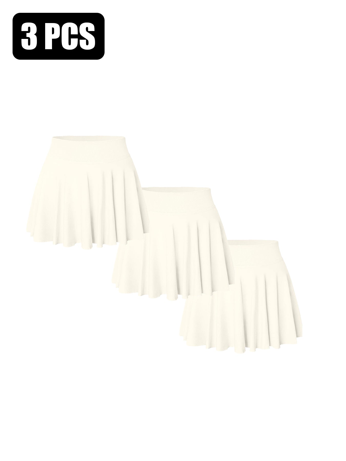 3PACK Seamless Tennis Shorts Skirt For Women