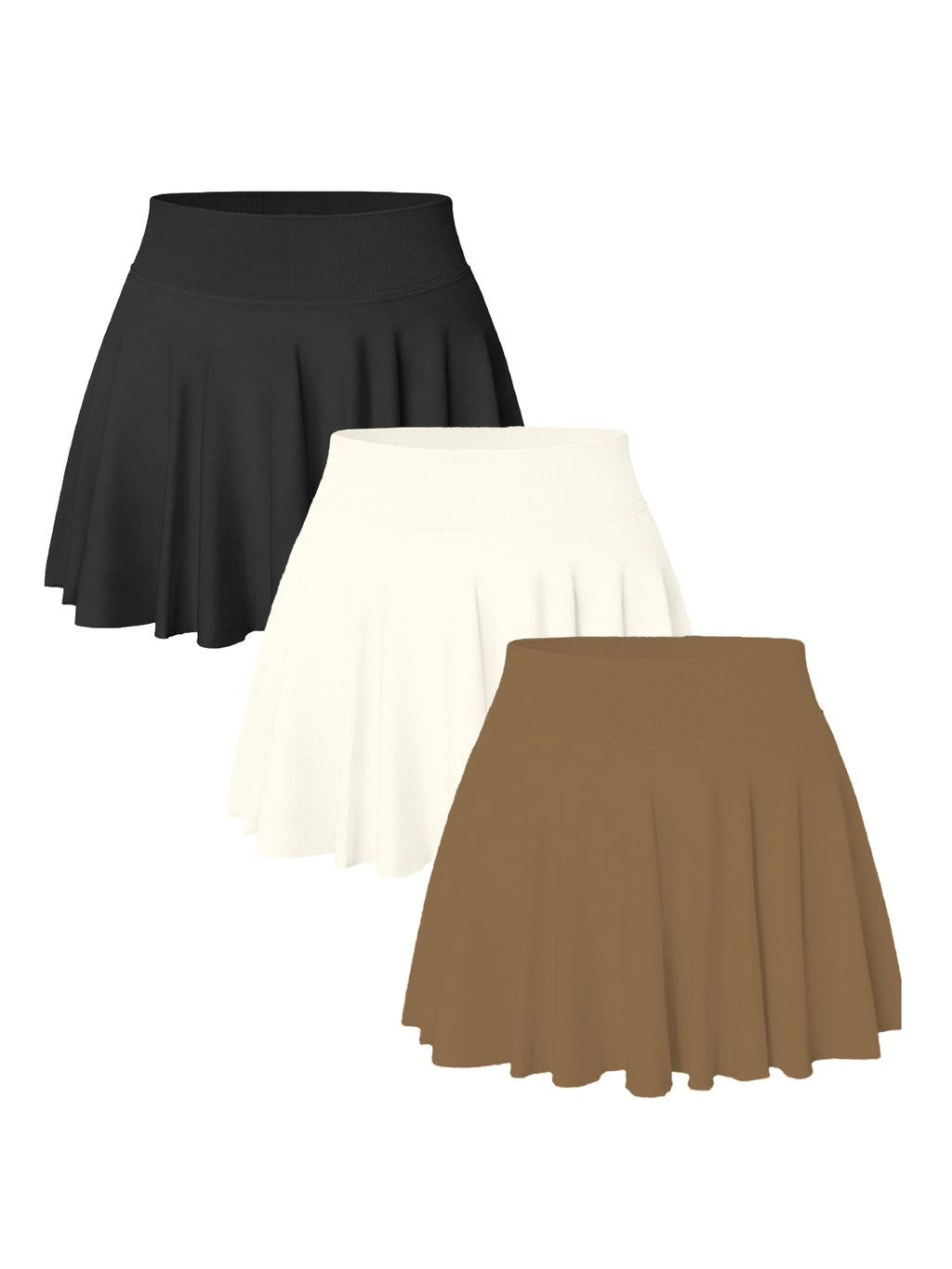 3PACK Seamless Tennis Shorts Skirt For Women