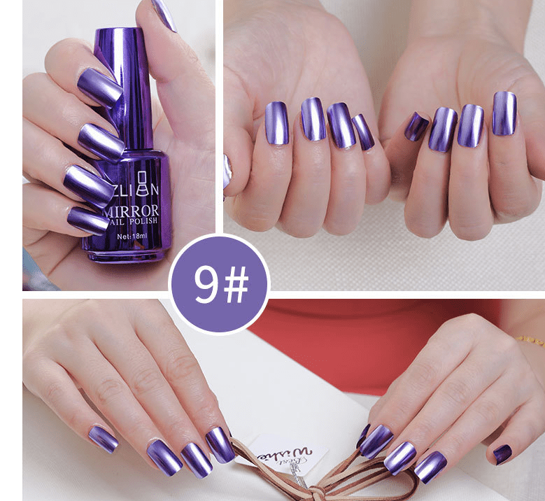 Shiny Mirror Finish Silver Nail Polish