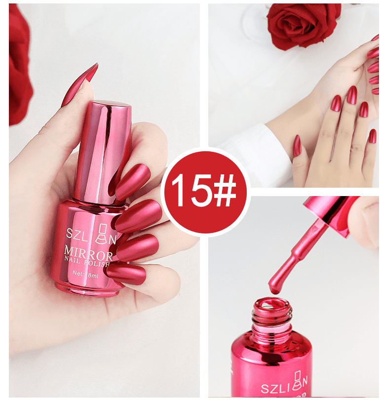 Shiny Mirror Finish Silver Nail Polish